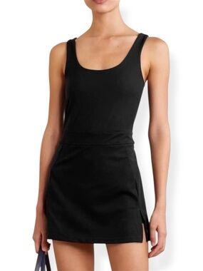 SPLITS59 Martina Sport Court Dress Black Athletic Tennis Activewear Mini Dress S